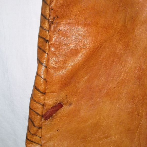 Vintage African tribal leather hippie bag - Picture 5 of 7